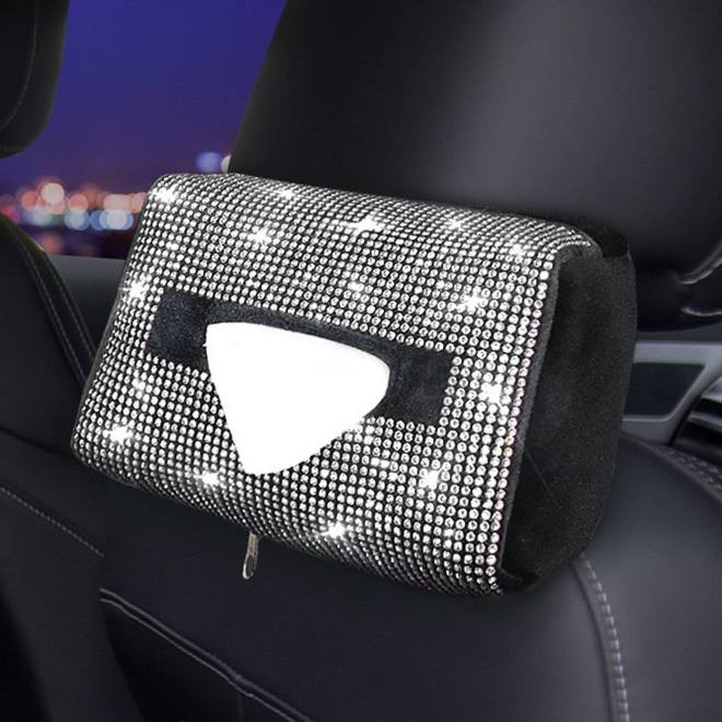 کاور دستمال ماشین چرمی فول نگین💎