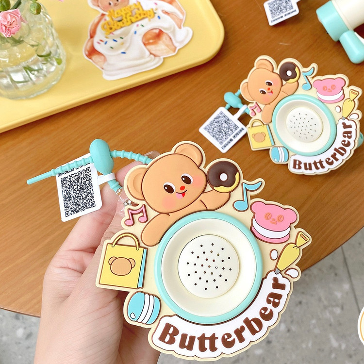 جا سویچی و چارم بگ قابلیت صدا ضبط کردن butter bear🔑💕