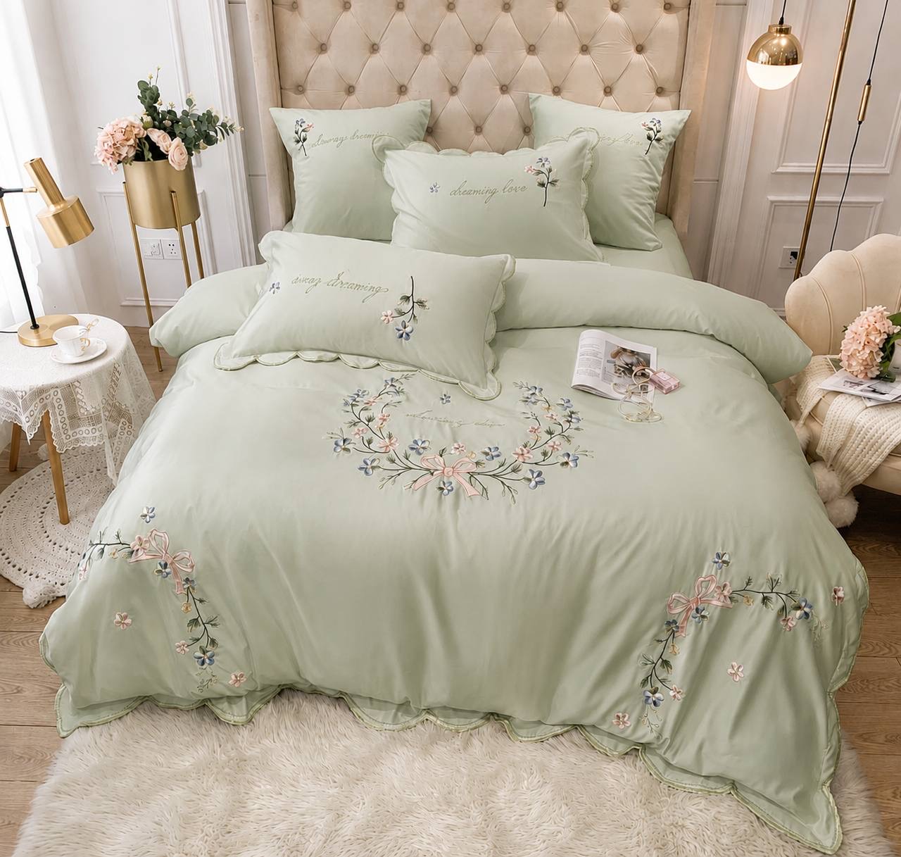 ست روتختی شیک و ترند وارداتی دو نفره🍃✨