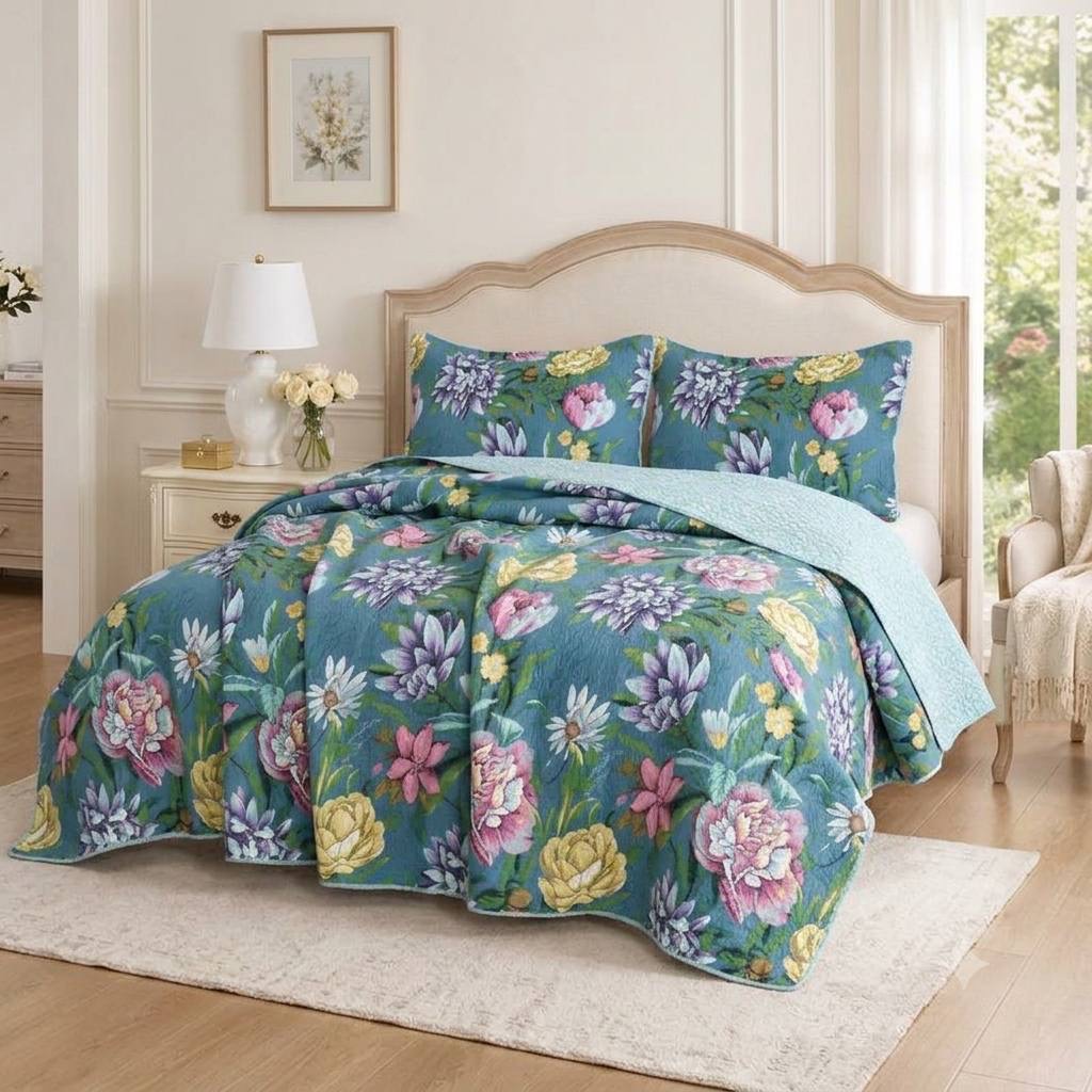 نیم ست فانتزی وارداتی گل بهاره🌸