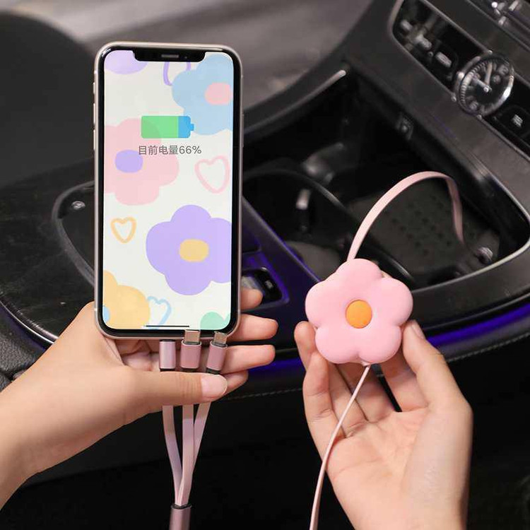 کابل شارژ چند کاره عروسکی پاپیونی«رنگ بندی»🎀🔋