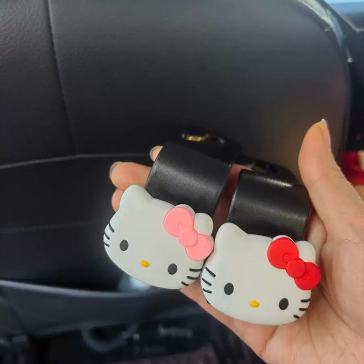 هولدر کیف و بگ ماشین هلو کیتی صورتی 🎀