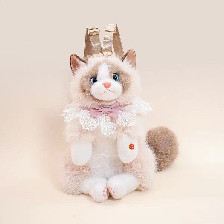 کوله پشتی مدل گربه رئال موزیکال🎀 خرید نقدی 🐈💕