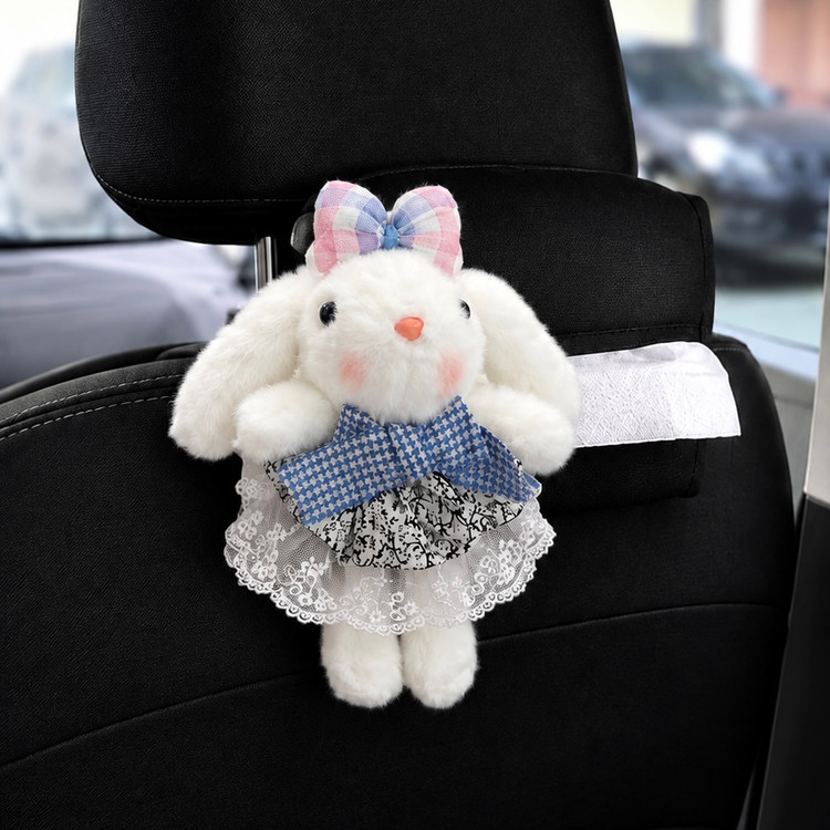 🔎 SEO English Title: Cute Bunny Leather Car Tissue Box Cover – Adjustable Strap & Buckle | Kawaii Car Interior Accessory 🐰🎀