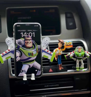 Toy Story Car Phone Holder – Woody, Rex & Buzz Lightyear Cute Kawaii Car Phone Mount 🚘📱💫