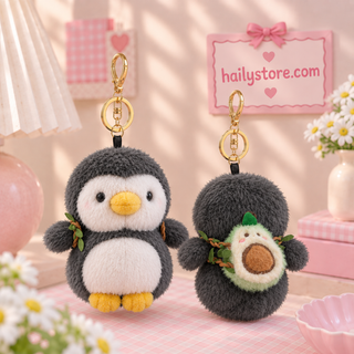 جاکلیدی و آویز عروسکی مدل پنگوئن کولهدار 🐧🎒