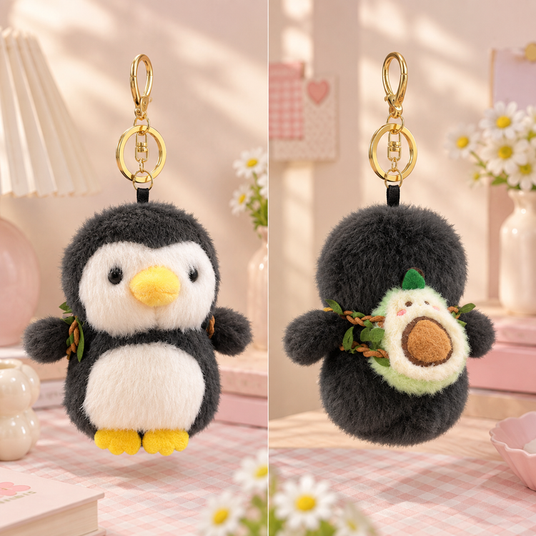 جاکلیدی و آویز عروسکی مدل پنگوئن کولهدار 🐧🎒