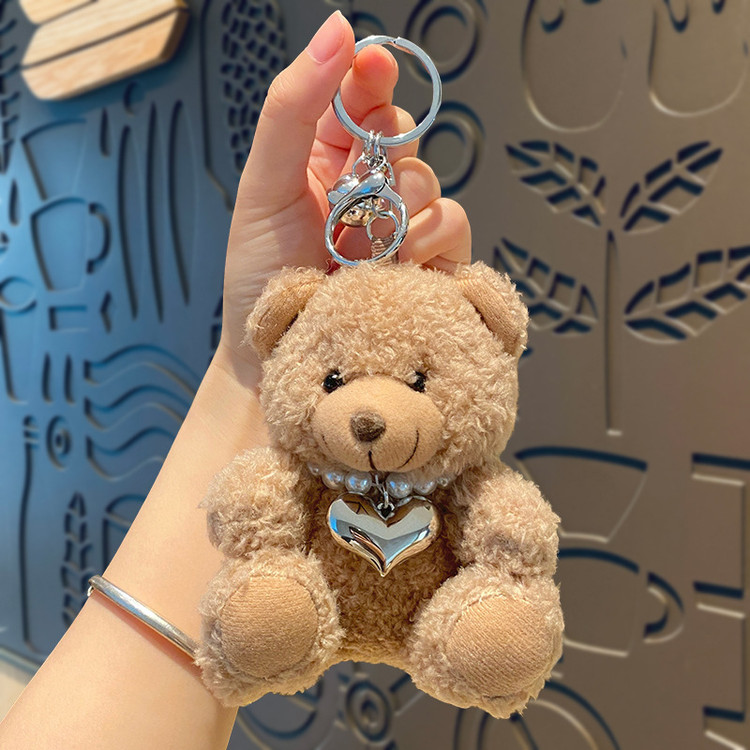چارم بگ و سویچ خرسی با پلیور بافتنی با عینک 🧸 🎀👜