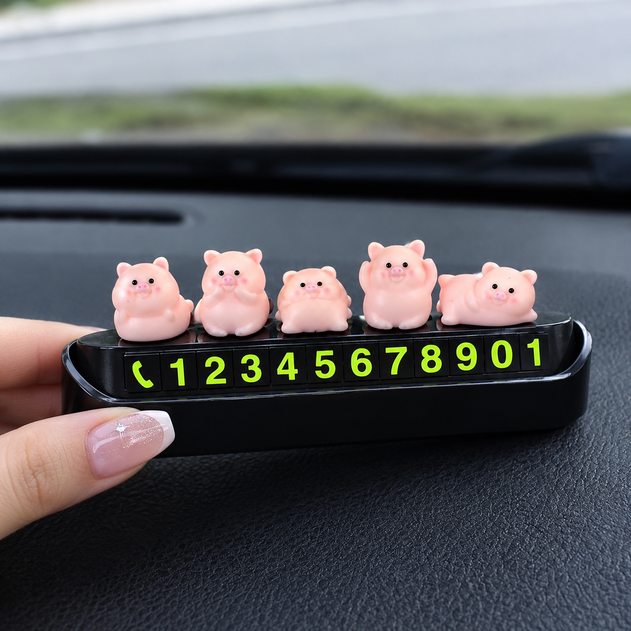 شماره پارک خودرو مدل piggy خسته 🐷💗