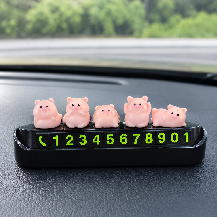 شماره پارک خودرو مدل piggy خسته 🐷💗