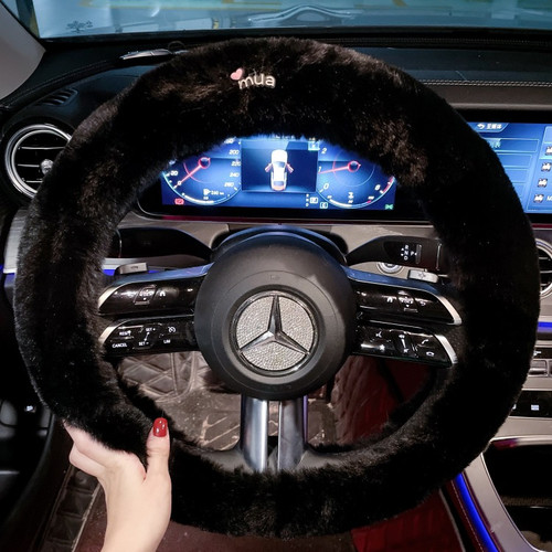 کاور فرمان پشمی نرم و سافت مشکی ☁️🚘