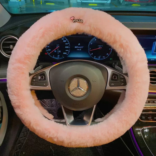 کاور فرمان پشمی نرم و سافت صورتی💝 ☁️🚘