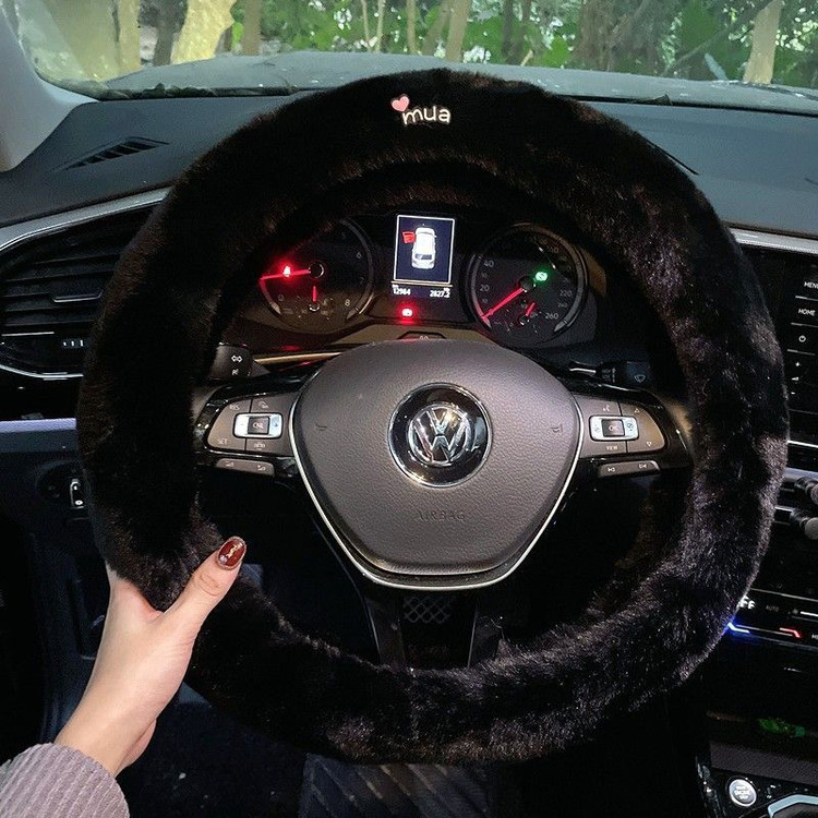 کاور فرمان پشمی نرم و سافت مشکی ☁️🚘